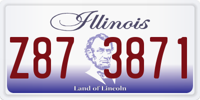 IL license plate Z873871