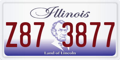 IL license plate Z873877