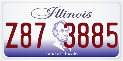 IL license plate Z873885
