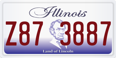 IL license plate Z873887