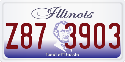 IL license plate Z873903