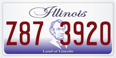 IL license plate Z873920