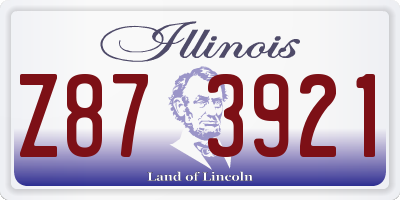 IL license plate Z873921
