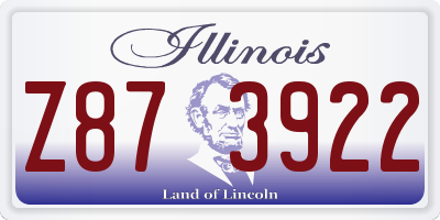 IL license plate Z873922