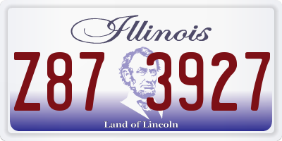 IL license plate Z873927