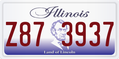 IL license plate Z873937
