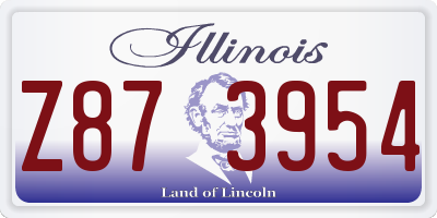 IL license plate Z873954