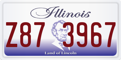 IL license plate Z873967