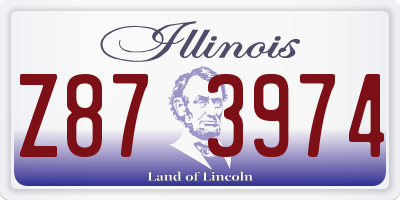 IL license plate Z873974