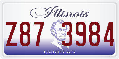 IL license plate Z873984