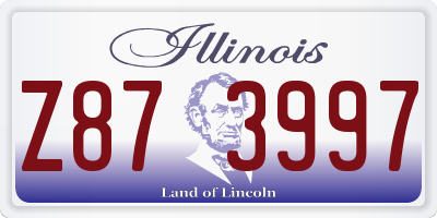 IL license plate Z873997