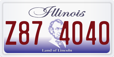 IL license plate Z874040