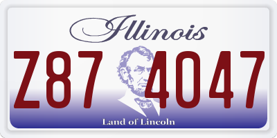 IL license plate Z874047