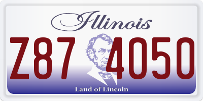 IL license plate Z874050
