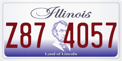 IL license plate Z874057