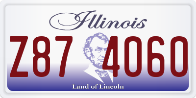 IL license plate Z874060