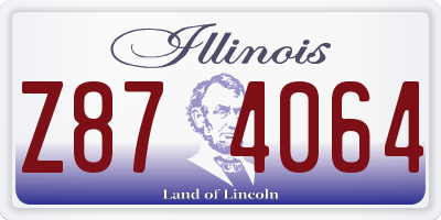 IL license plate Z874064