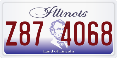 IL license plate Z874068