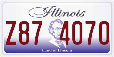 IL license plate Z874070