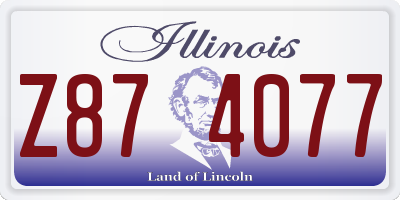 IL license plate Z874077