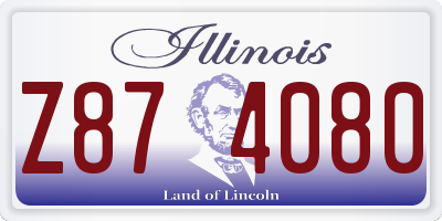 IL license plate Z874080