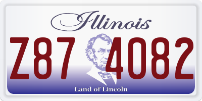 IL license plate Z874082