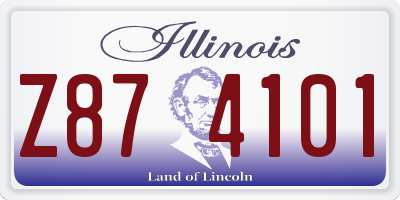 IL license plate Z874101