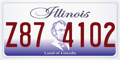 IL license plate Z874102