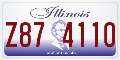 IL license plate Z874110