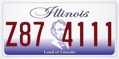 IL license plate Z874111