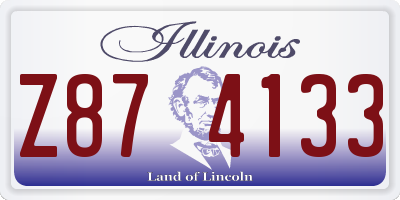 IL license plate Z874133