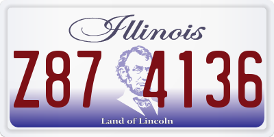 IL license plate Z874136