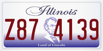 IL license plate Z874139