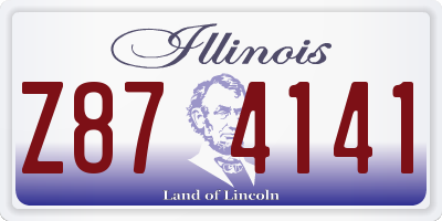 IL license plate Z874141