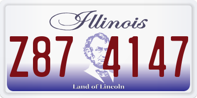 IL license plate Z874147