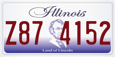 IL license plate Z874152