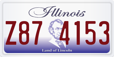 IL license plate Z874153