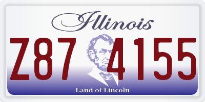 IL license plate Z874155
