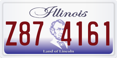 IL license plate Z874161