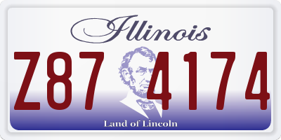 IL license plate Z874174