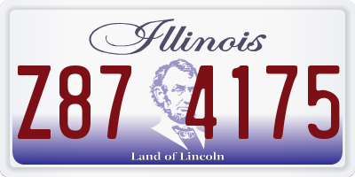 IL license plate Z874175