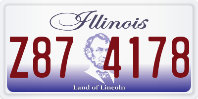 IL license plate Z874178