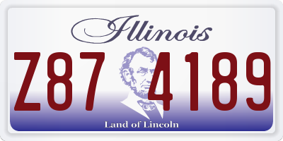 IL license plate Z874189