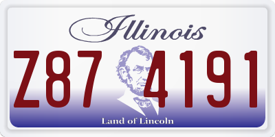 IL license plate Z874191