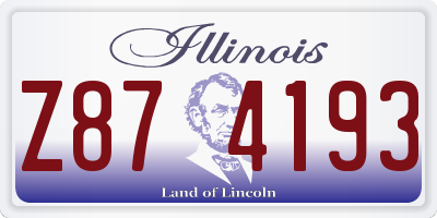 IL license plate Z874193