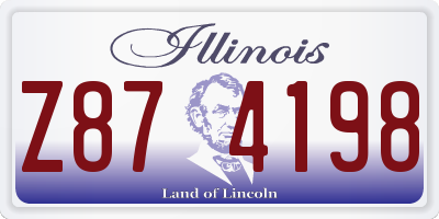 IL license plate Z874198