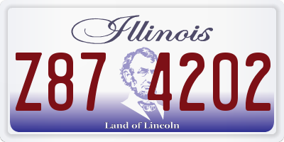 IL license plate Z874202