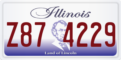 IL license plate Z874229