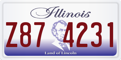 IL license plate Z874231