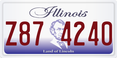 IL license plate Z874240